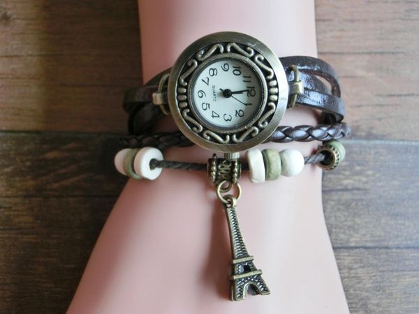 2020 new watch retro fashion cowhide winding bracelet watch bracelet ladies round head tower charm, Slivery;brown
2020 new watch retro fashion cowhide winding bracelet watch bracelet ladies round head tower charm, Slivery;brown
