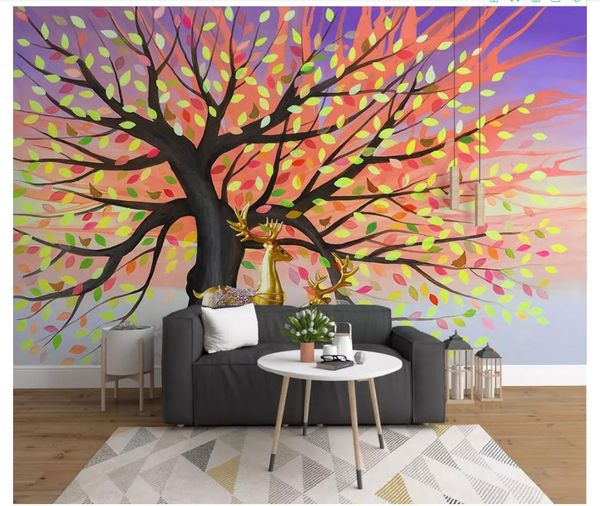 papel de parede custom 3d p murals wall paper simple watercolor hand-painted abstract tree fortune tree elk bedroom tv sofa background
papel de parede custom 3d p murals wall paper simple watercolor hand-painted abstract tree fortune tree elk bedroom tv sofa background