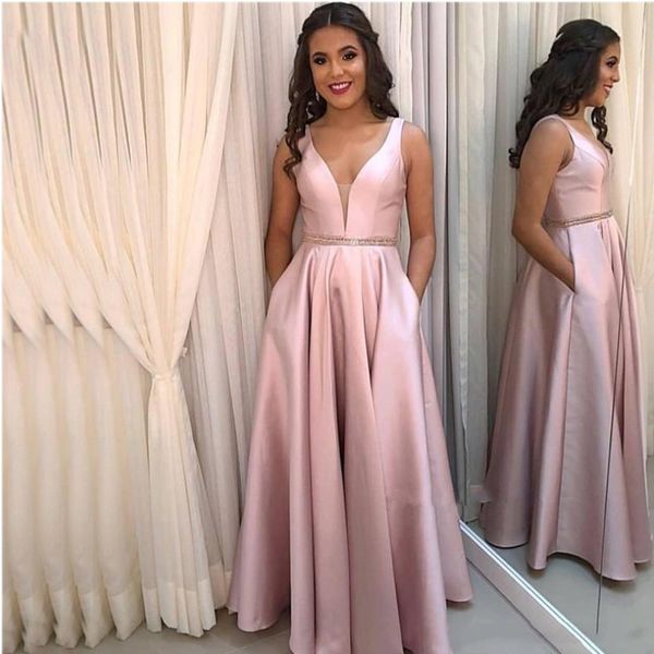 pink prom dresses for women sleeveless v neck formal gowns a line long special occasion dress evening party wear, Black
pink prom dresses for women sleeveless v neck formal gowns a line long special occasion dress evening party wear, Black
