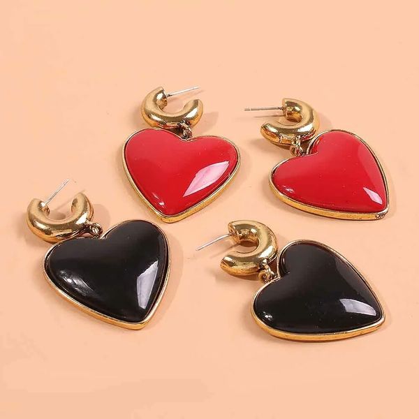wholesadangle earrings for women luxury designer black red hearts dangling earrings gold mini hoops western fashion jewelry friend love gift, Silver
wholesadangle earrings for women luxury designer black red hearts dangling earrings gold mini hoops western fashion jewelry friend love gift, Silver