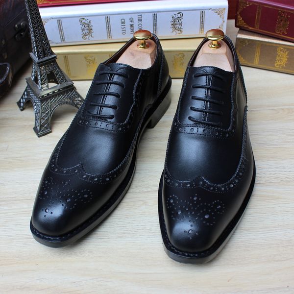 goodyear handmade genuine leather carved cowhide business low cowhide custom-made shoes calfskin sole custom, Black
goodyear handmade genuine leather carved cowhide business low cowhide custom-made shoes calfskin sole custom, Black