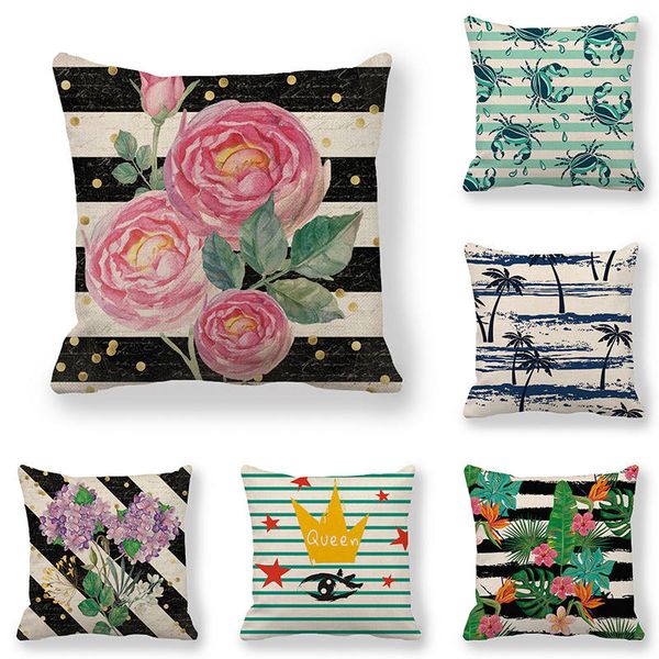 45cm*45cm cushion cover black striped flowers linen/cotton cover cushion sofa and home decorative pillow
45cm*45cm cushion cover black striped flowers linen/cotton cover cushion sofa and home decorative pillow