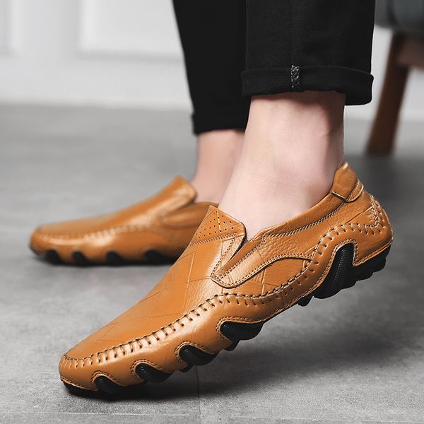 outdoor light soft genuine leather men shoes loafers slip on comfortable moccasins fashion flat casual boat driving shoes, Black
outdoor light soft genuine leather men shoes loafers slip on comfortable moccasins fashion flat casual boat driving shoes, Black