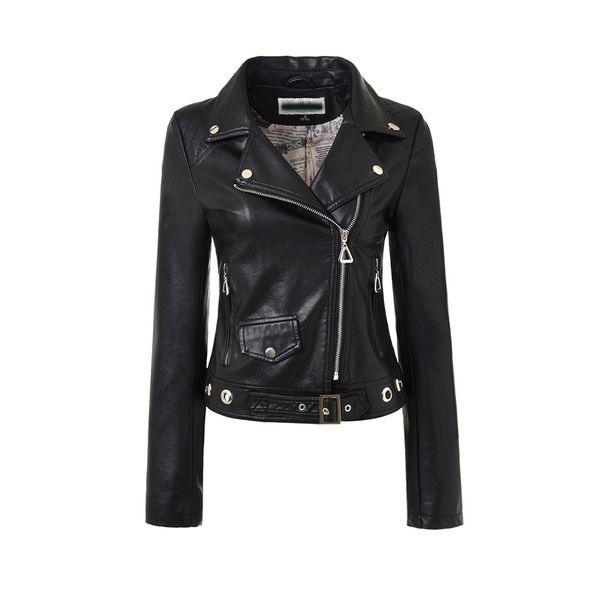 fashion soft faux leather jackets women full sleeve short motorcycle woman coat zipper pockets autumn woman pu jacket plus size, Black
fashion soft faux leather jackets women full sleeve short motorcycle woman coat zipper pockets autumn woman pu jacket plus size, Black
