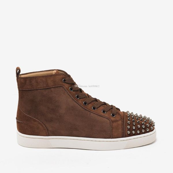 brands new brown suede mix studs high bottom sneakers shoes for women,men perfect casual walking luxury dress wedding party t05, Black
brands new brown suede mix studs high bottom sneakers shoes for women,men perfect casual walking luxury dress wedding party t05, Black