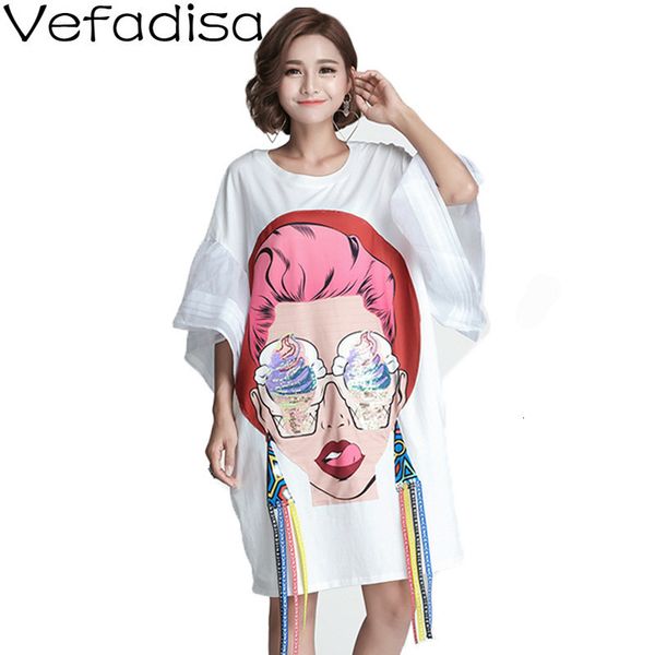 2020 summer women cartoon sequin dress print asymmetrical dress loose casual tassel irregular t shirt dress white black a097, Black;pink
2020 summer women cartoon sequin dress print asymmetrical dress loose casual tassel irregular t shirt dress white black a097, Black;pink