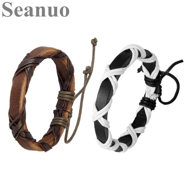seanuo 2019 rope lace-up adjustable charm bangles & bracelets for men women fashion punk open real leather cuff bracelets, Golden;silver
seanuo 2019 rope lace-up adjustable charm bangles & bracelets for men women fashion punk open real leather cuff bracelets, Golden;silver