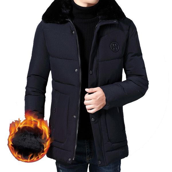 2019 winter hooded parkas long winter jacket big wool collar warm overcoat, Black
2019 winter hooded parkas long winter jacket big wool collar warm overcoat, Black