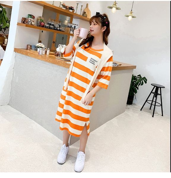 striped hoodfake two-piece knitted dress autumn loose slim big size fat mm long t-shirt skirt 200 pounds, Black;gray
striped hoodfake two-piece knitted dress autumn loose slim big size fat mm long t-shirt skirt 200 pounds, Black;gray