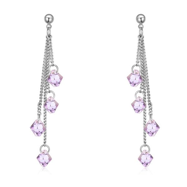 new fashion exaggerated tassel earrings with swarovski elements crystal for women white gold wedding party dangle jewelry accessories gift, Silver
new fashion exaggerated tassel earrings with swarovski elements crystal for women white gold wedding party dangle jewelry accessories gift, Silver