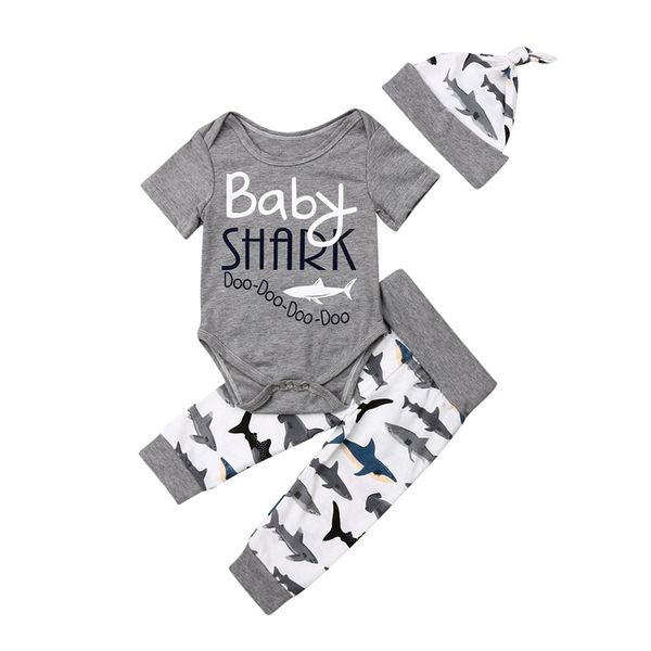 summer baby boy girls cotton shark outfits set newborn print romper bodysuit+pants shorts hat 3pcs children sunsuit set, White
summer baby boy girls cotton shark outfits set newborn print romper bodysuit+pants shorts hat 3pcs children sunsuit set, White