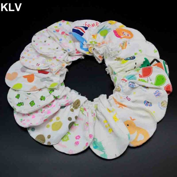 10 pairs / lot baby anti scratch mittens soft cotton infant handguard gloves baby care accessories, White