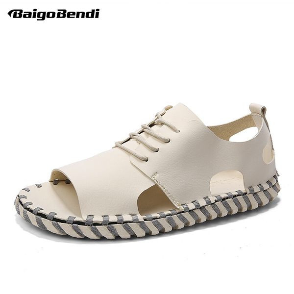 men peep toe sandals fashion man lace up hollow out casual summer beach shoes nonslip, Black
men peep toe sandals fashion man lace up hollow out casual summer beach shoes nonslip, Black