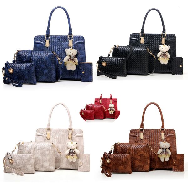 4pcs/set designer womens weave handbags ladies casual tote pu leather designer shoulder bags female purse designer luxury handbags purses
4pcs/set designer womens weave handbags ladies casual tote pu leather designer shoulder bags female purse designer luxury handbags purses