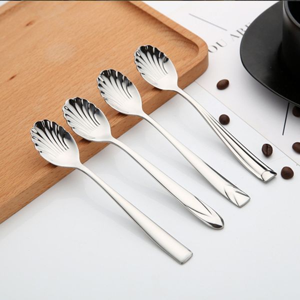 shell shaped coffee spoon stainless steel strring scoop teaspoon dessert spoons wholesale cutlery tableware
shell shaped coffee spoon stainless steel strring scoop teaspoon dessert spoons wholesale cutlery tableware