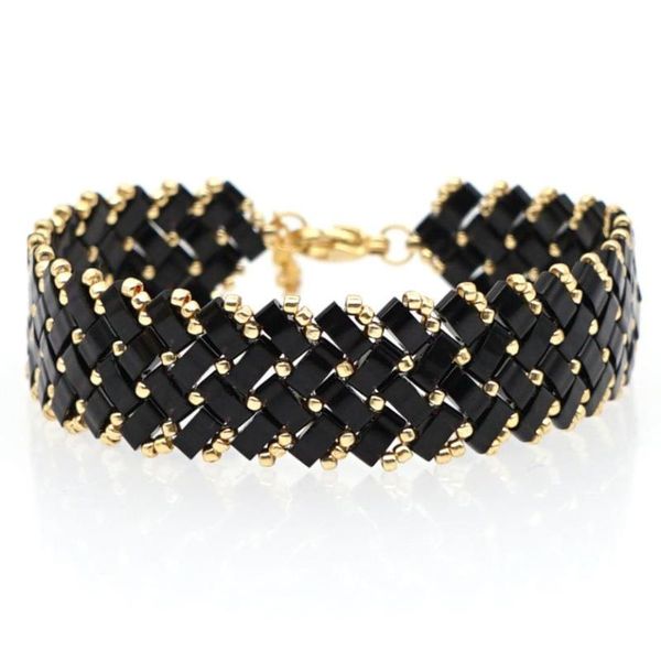 ybollar tila beads bracelet for women men wide handmade gold seed beads bohemian friendship bracelet bangle jewelry, Black
ybollar tila beads bracelet for women men wide handmade gold seed beads bohemian friendship bracelet bangle jewelry, Black