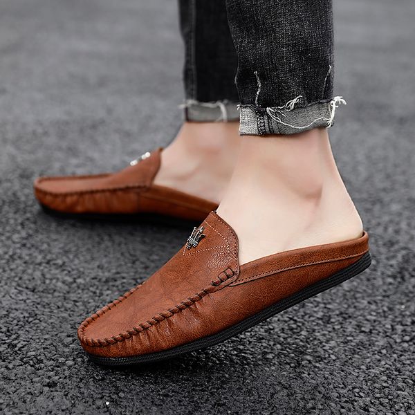 youth casual loafers shoes black khaki lazy shoes male weight light half comfortable anti-slip men walking slippers
youth casual loafers shoes black khaki lazy shoes male weight light half comfortable anti-slip men walking slippers