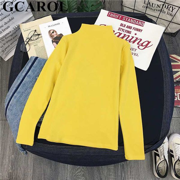 gcarol 2019 women stand collar candy shirt stretch basic undershirt render garment fall winter thick fleece pullover, White
gcarol 2019 women stand collar candy shirt stretch basic undershirt render garment fall winter thick fleece pullover, White