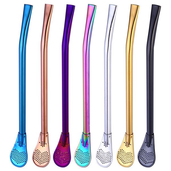 1Pcs Multicolour Stainless Steel Coffee Spoon Straw Drinking Tea Yerba Mate Straw Gourd Bombilla Filter Spoon
1Pcs Multicolour Stainless Steel Coffee Spoon Straw Drinking Tea Yerba Mate Straw Gourd Bombilla Filter Spoon