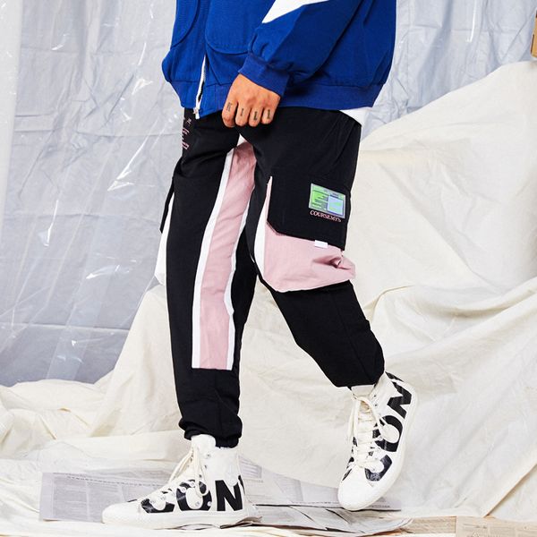 hip hop pants splice pants japanese street men draw string elastic waist hip hop male trousers us size s-xl, Black
hip hop pants splice pants japanese street men draw string elastic waist hip hop male trousers us size s-xl, Black