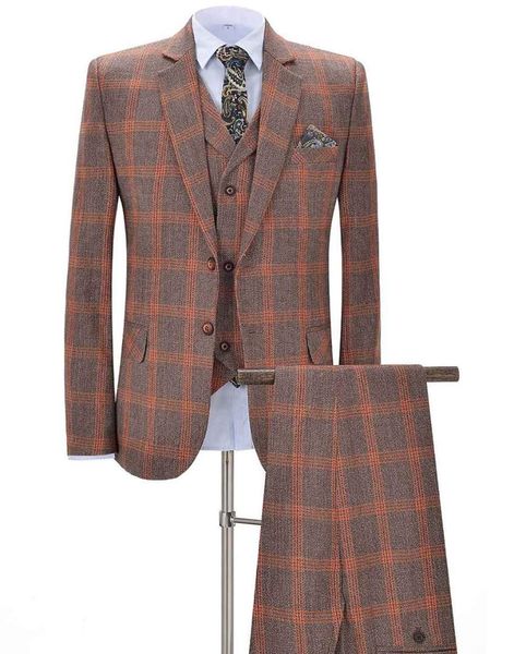 2019 new orange men's plaid suits 3 pieces formal notch lapel business tuxedos groomsmen for wedding(blazer+vest+pants, White;black
2019 new orange men's plaid suits 3 pieces formal notch lapel business tuxedos groomsmen for wedding(blazer+vest+pants, White;black