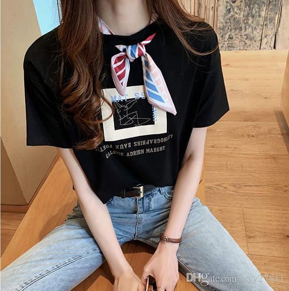 2019 new fashion women's t-shirt casual o-neck office shirt letter printing fashion simple bow tie t-shirt clothing, White
2019 new fashion women's t-shirt casual o-neck office shirt letter printing fashion simple bow tie t-shirt clothing, White