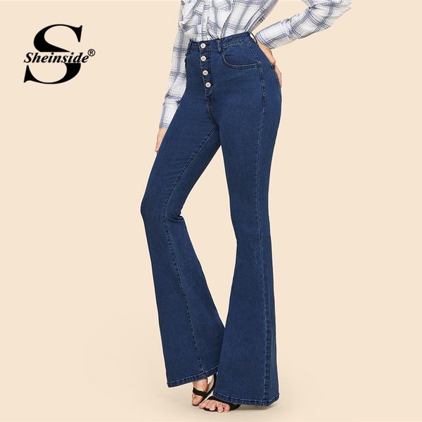sheinside blue button up flare hem jeans woman long denim trousers vintage pants capris 2019 fall mid waist stretch women jeans
sheinside blue button up flare hem jeans woman long denim trousers vintage pants capris 2019 fall mid waist stretch women jeans