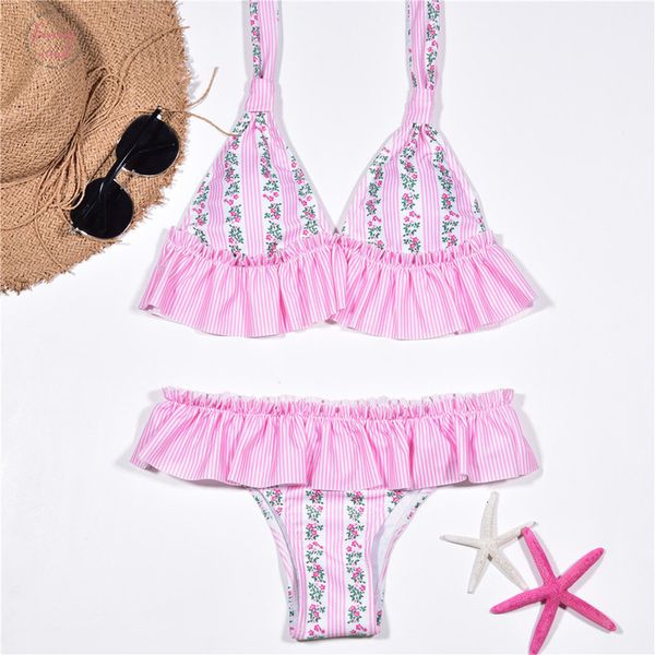 bikini pink blue bandage woman bikini set 2020 scalloped swimwear frill trim ruffle women swimsuit brazilian bathing suits, White;black
bikini pink blue bandage woman bikini set 2020 scalloped swimwear frill trim ruffle women swimsuit brazilian bathing suits, White;black