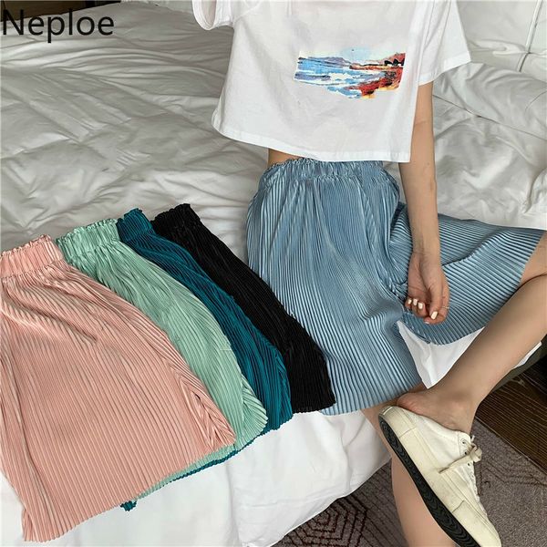neploe 2020 summer new women shorts stretch high waist korean pleated bottoms causal solid short feminimos 4b597, White;black
neploe 2020 summer new women shorts stretch high waist korean pleated bottoms causal solid short feminimos 4b597, White;black