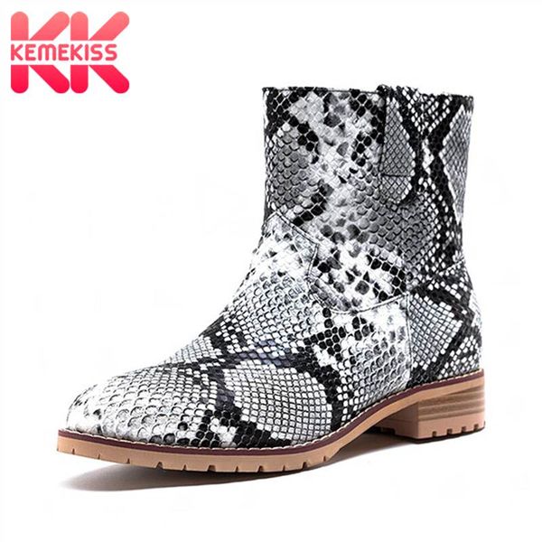 kemekiss women flats boots snake print warm winter shoes women thick fur ankle botas simple ladies footwear size 33-46, Black
kemekiss women flats boots snake print warm winter shoes women thick fur ankle botas simple ladies footwear size 33-46, Black