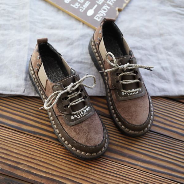 hand-made soft bottom wild single shoe japanese student casual shoes lace-up mori literary low help flat shoes retro women, Black 
hand-made soft bottom wild single shoe japanese student casual shoes lace-up mori literary low help flat shoes retro women, Black