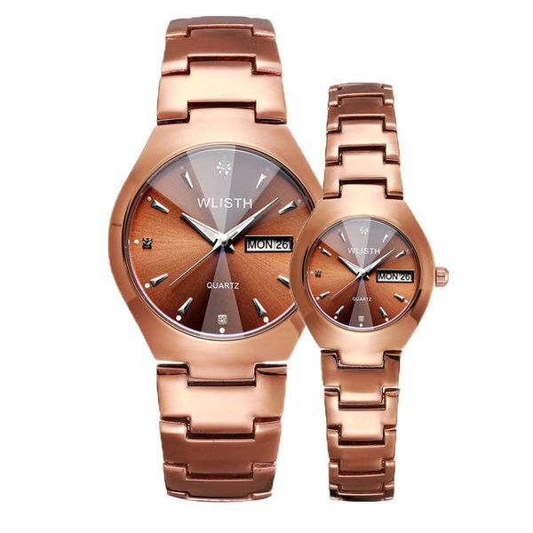 wlisth couple watch women men luxury crystal quartz wrist watches lovers clock week date rose gold ladies watch, Slivery;brown
wlisth couple watch women men luxury crystal quartz wrist watches lovers clock week date rose gold ladies watch, Slivery;brown