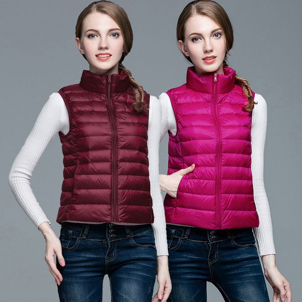 12 colors lightweight ladies vest short fashion slim large size down collar vest women's down jacket black casaco parka women
12 colors lightweight ladies vest short fashion slim large size down collar vest women's down jacket black casaco parka women