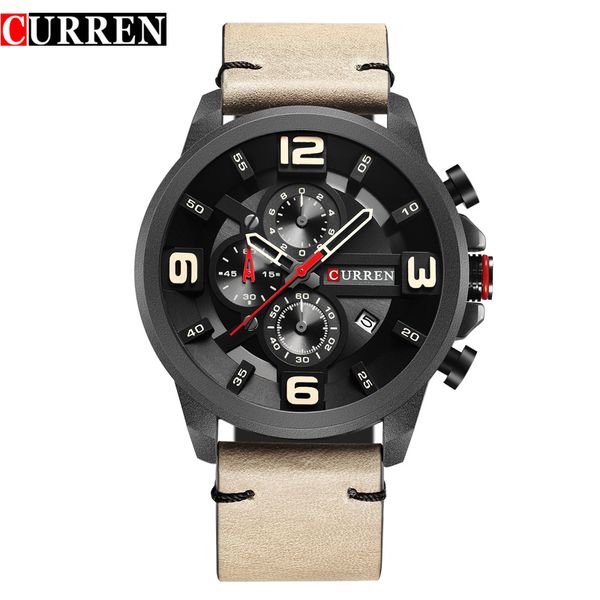 curren fashion design male clock chronograph men sports watches waterproof leather strap quartz men's watch relogio masculino, Slivery;brown
curren fashion design male clock chronograph men sports watches waterproof leather strap quartz men's watch relogio masculino, Slivery;brown