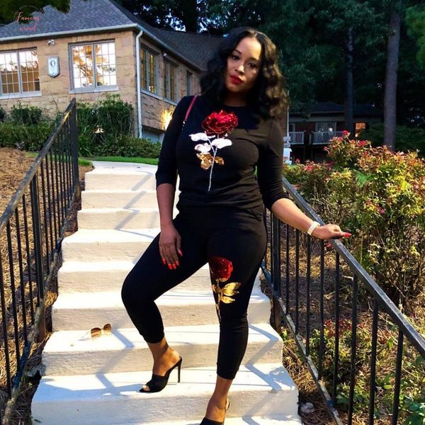 зима 2019 весна длинным рукавом спортивные костюмы спортивная одежда пляж sequined цветок top pant 2pcs женщин набор эпикировка с длинным ру, White
зима 2019 весна длинным рукавом спортивные костюмы спортивная одежда пляж sequined цветок top pant 2pcs женщин набор эпикировка с длинным ру, White