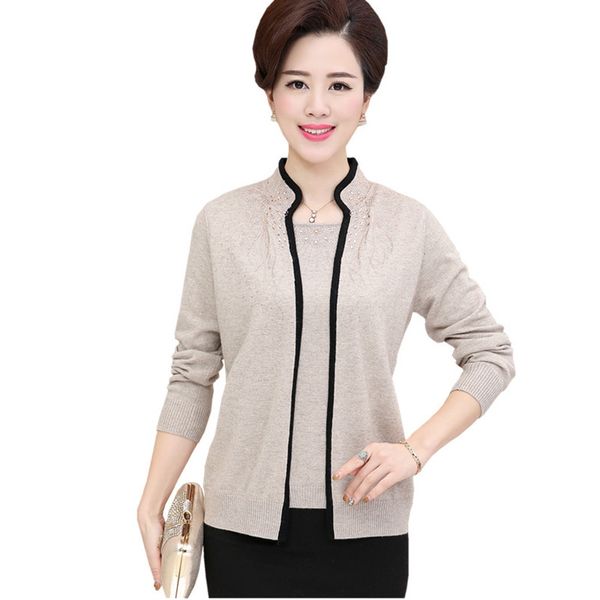 women cashmere sweater warm knitted elegant blusa tricot 2019 autumn winter plus size fake two-pieces sweaters mother clothing, White;black
women cashmere sweater warm knitted elegant blusa tricot 2019 autumn winter plus size fake two-pieces sweaters mother clothing, White;black