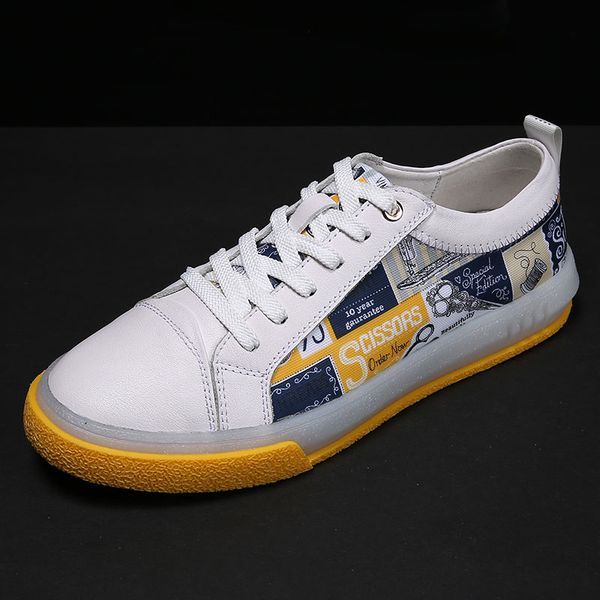 men's casual shoes summer graffiti breathable fashion white sneakers men leather shoes loafers espadrilles men, Black
men's casual shoes summer graffiti breathable fashion white sneakers men leather shoes loafers espadrilles men, Black