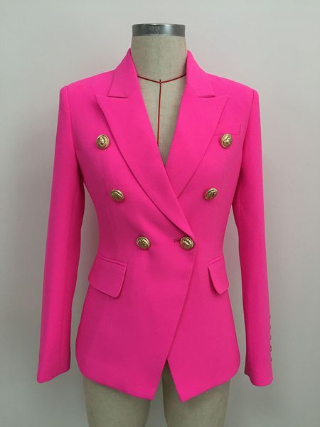 new style original design women's double-breasted slim jacket metal buckles pink blazer outwear 19120l7q, White;black
new style original design women's double-breasted slim jacket metal buckles pink blazer outwear 19120l7q, White;black