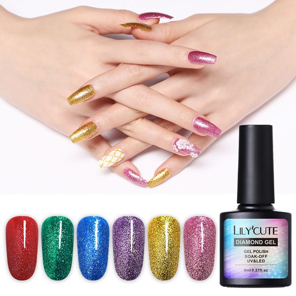 lilycute 8ml metallic glitter gel nail polish long lasting waterproof shimmer gold red color soak off nail art uv gel varnish, Red;pink
lilycute 8ml metallic glitter gel nail polish long lasting waterproof shimmer gold red color soak off nail art uv gel varnish, Red;pink