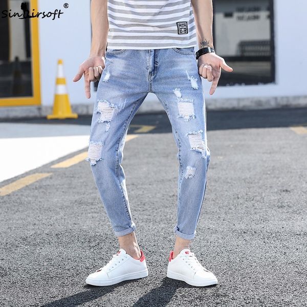jogging fashion men's casual jeans trend hole design korean version of the street pants tight feet hip hop motorcycle cowboy, Black
jogging fashion men's casual jeans trend hole design korean version of the street pants tight feet hip hop motorcycle cowboy, Black