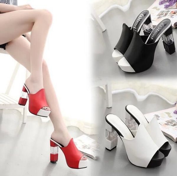 2019 spring new women's shoes handmade thick with sandals female korean version of the large size handmade fashion high heels, Black
2019 spring new women's shoes handmade thick with sandals female korean version of the large size handmade fashion high heels, Black