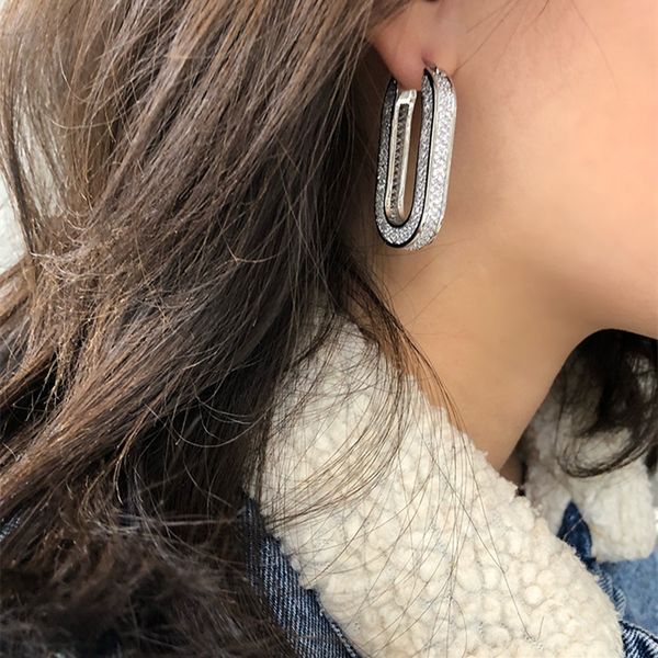 huanzhi selling full crystal u shaped geometric stud earrings sense of quality for women fashion jewelry gift 2020 new hot, Silver
huanzhi selling full crystal u shaped geometric stud earrings sense of quality for women fashion jewelry gift 2020 new hot, Silver