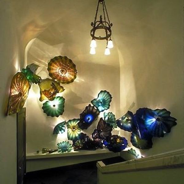 100% mouth blown borosilicate lamps hanging plate decor style murano glass flower wall art plates
100% mouth blown borosilicate lamps hanging plate decor style murano glass flower wall art plates