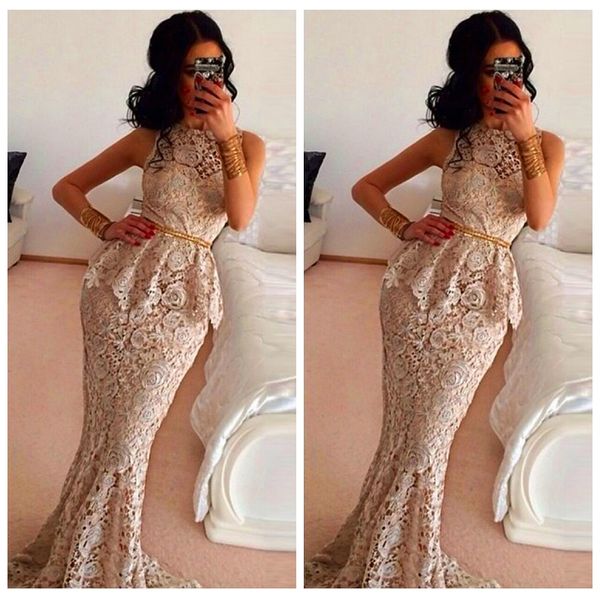 elegant mermaid o-neck sleeveless formal evening gown floor length long lace prom party gowns lace 2019 with sashes middle east vestidos, Black
elegant mermaid o-neck sleeveless formal evening gown floor length long lace prom party gowns lace 2019 with sashes middle east vestidos, Black