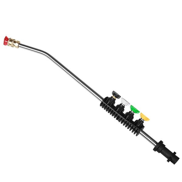 high pressure car wash gun jet lance for karcher k series with 5 nozzle tips adjustable angle sprayer curved rod washer
high pressure car wash gun jet lance for karcher k series with 5 nozzle tips adjustable angle sprayer curved rod washer