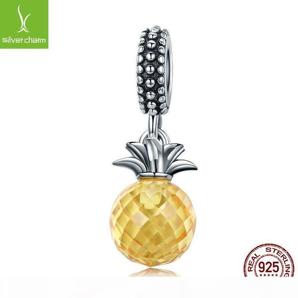 925 sterling silver radiant pineapple dangle bead fit original designer charm bracelet pendant jewelry gift c150, Black
925 sterling silver radiant pineapple dangle bead fit original designer charm bracelet pendant jewelry gift c150, Black