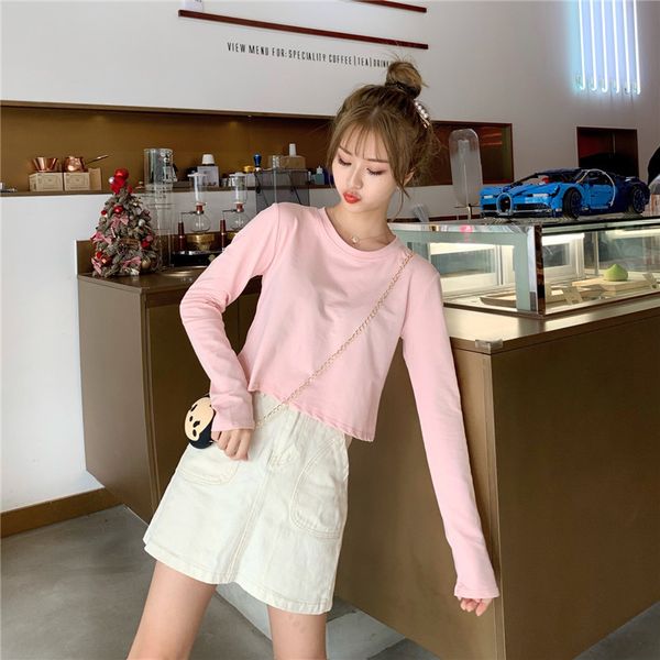 crop t casual long sleeve women cotton streetwear harajuku solid short shirt style korean tee camisa mujer kawaii 2020 dnlog, Black
crop t casual long sleeve women cotton streetwear harajuku solid short shirt style korean tee camisa mujer kawaii 2020 dnlog, Black