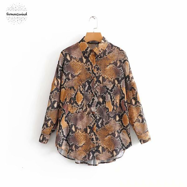 fashion women vintage blouse snake skin pattern pocket loose smock shirt women casual slim blusas femininas ls2643, White
fashion women vintage blouse snake skin pattern pocket loose smock shirt women casual slim blusas femininas ls2643, White