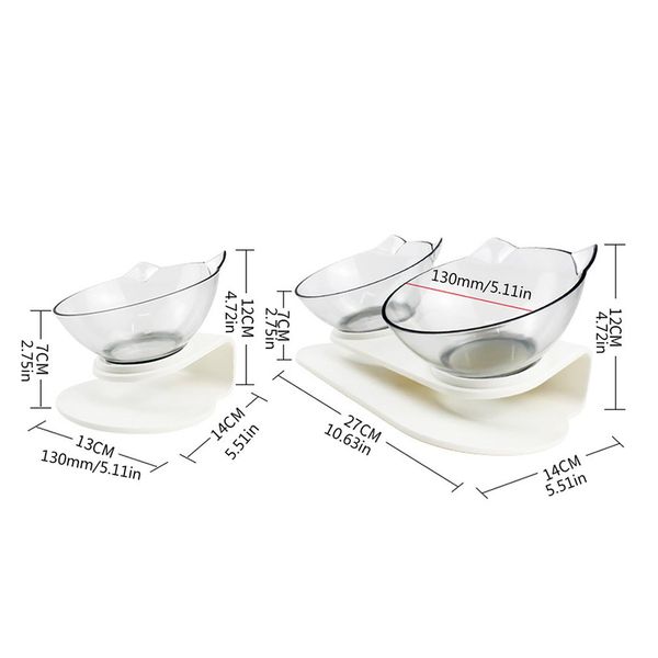 cat bowls with stand pet feeder double food diner bowl set perfect for cats ultra small oblique pet bowl-transparent
cat bowls with stand pet feeder double food diner bowl set perfect for cats ultra small oblique pet bowl-transparent