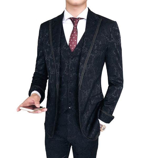 high-grade men three-piece set business wedding men suit jacket with vest and pant asian size s-3xl blazer waistcoat pants, White;black
high-grade men three-piece set business wedding men suit jacket with vest and pant asian size s-3xl blazer waistcoat pants, White;black